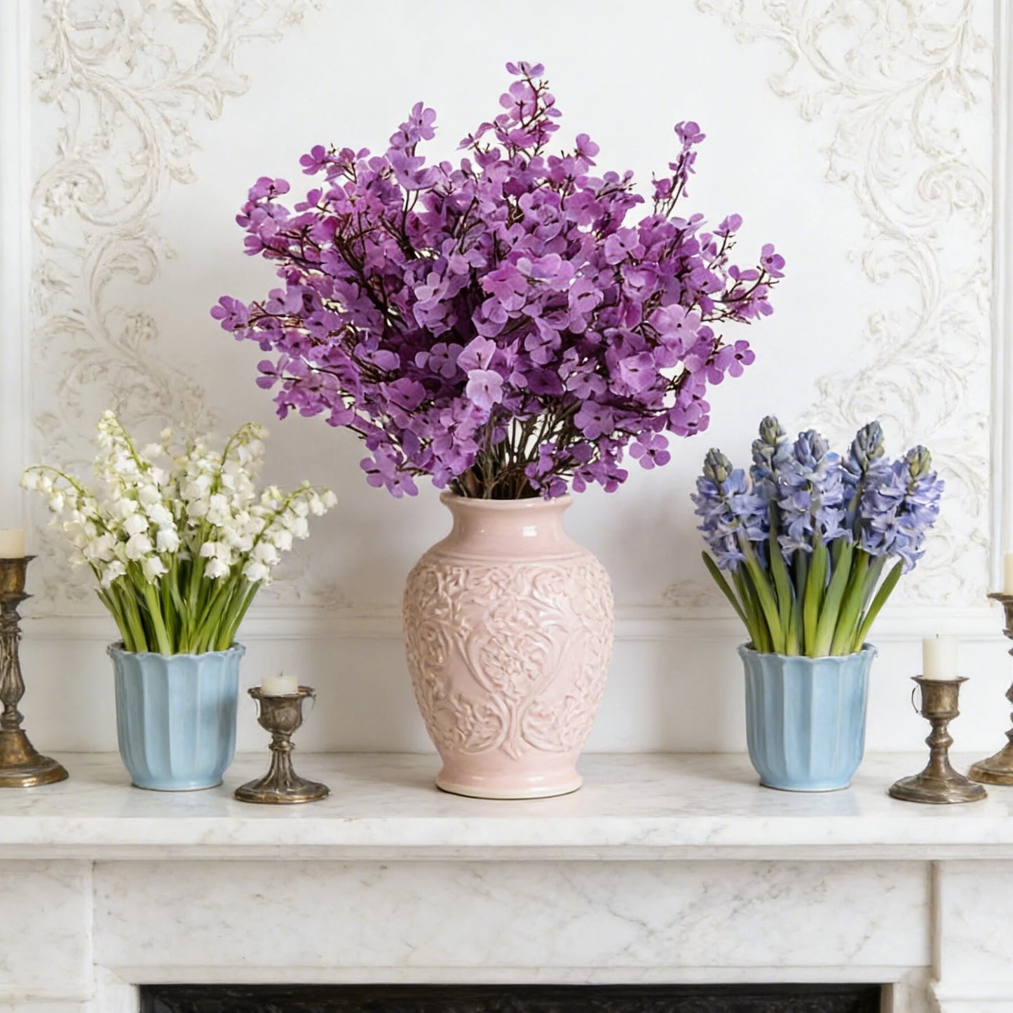 Artificial Silk Plum Blossom Bouquet | Wedding & Home Décor