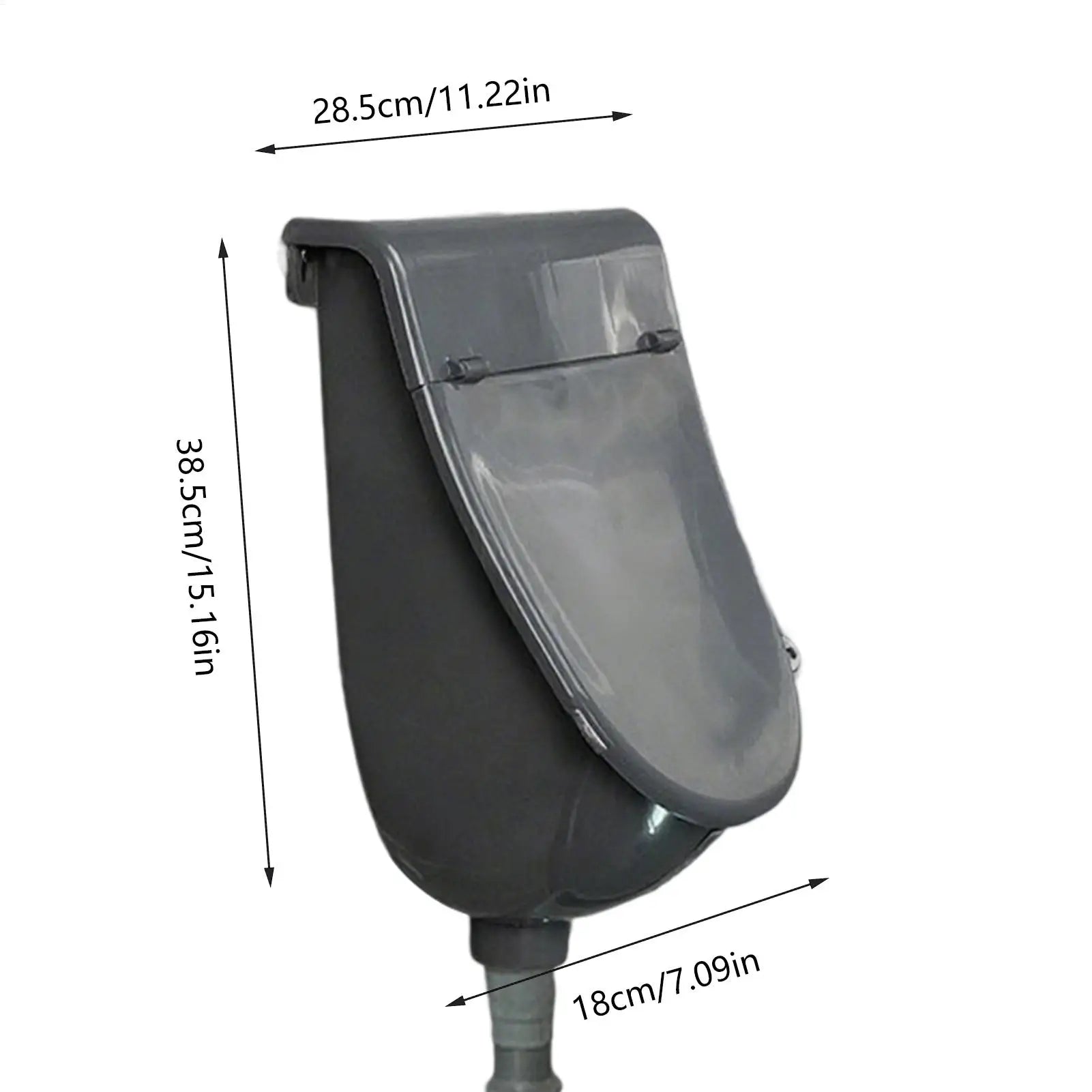 Wall Urinal Urine Separator PP Wall Mounted Toilet Odorless Urine Separator with Lid for Home Motorhome Boy Men Dorm Garden Peaceful Pleasures Health and Wellness