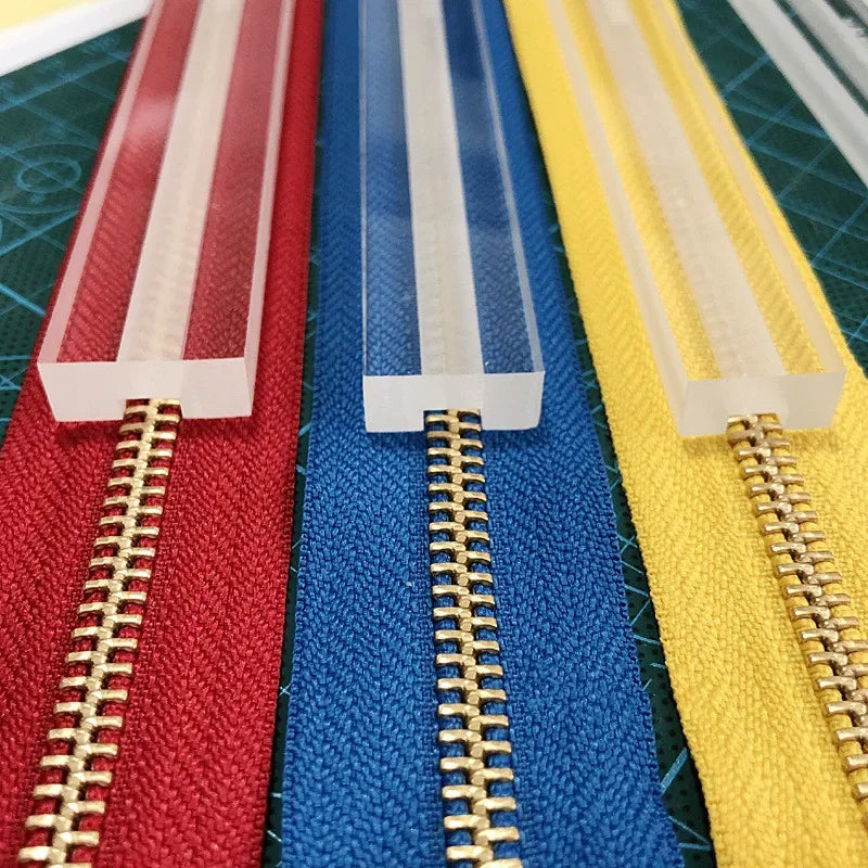 Handmade DIY Leather Zipper Glue Anti Overflow Ruler Handmade Acrylic Zipper Glue Tools Zipper Glue Practical Handicraft Tools Peaceful Pleasures Health and Wellness