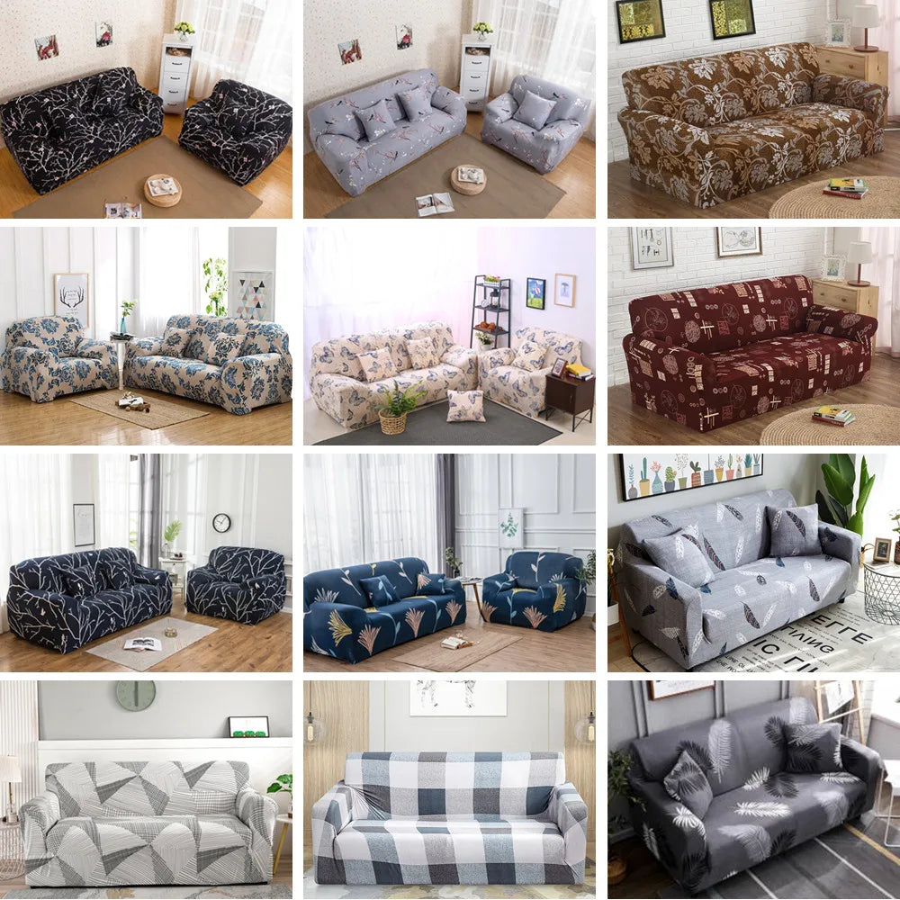 Stretch Sofa Cover Universal Printed Sofa Slipcover Loveseat Couch Cover Polyester Furniture Protector Cover with 1Pc Pillowcase Peaceful Pleasures Health and Wellness