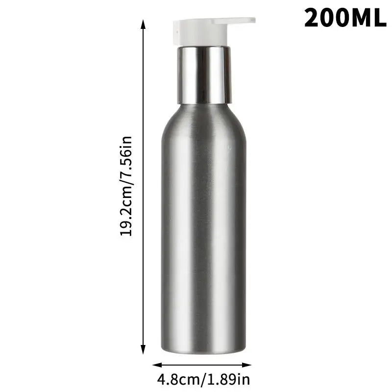 40-200ml Aluminum Pump Bottle High Quality Lotion Pump Shampoo Lotion Pump Refillable Bottle Liquid Dispenser Travel Container Peaceful Pleasures Health and Wellness 200ml