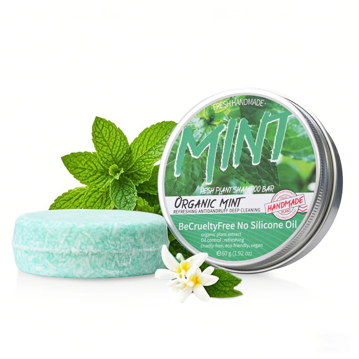 Mint Glycerin Solid Shampoo Bar – Nourishing Anti-Dandruff