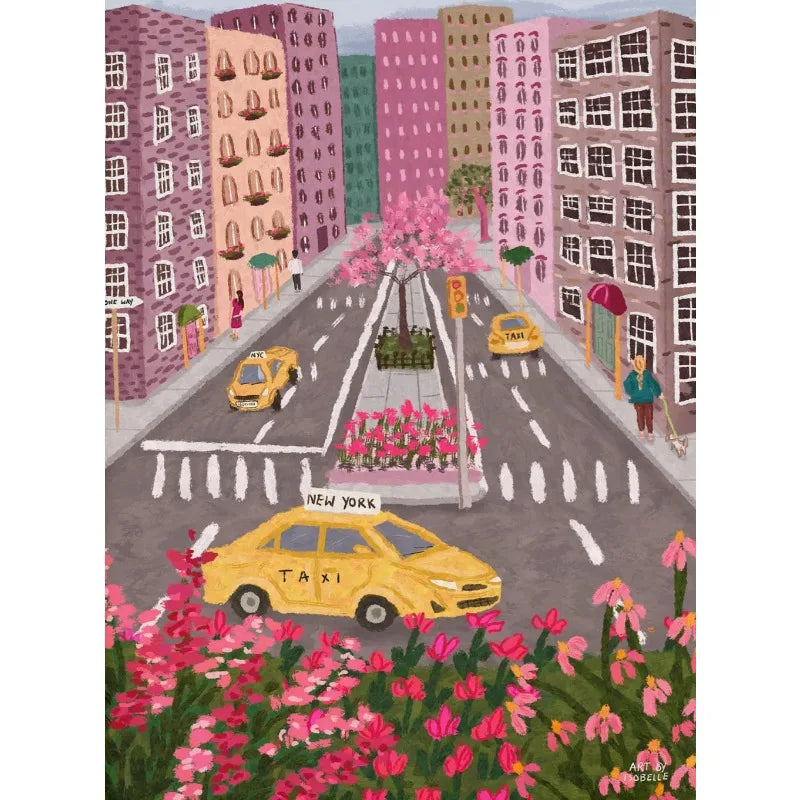 Watercolor Travel City Landscape Paris New York Classical Bookstore Illustration Poster Canvas Painting Wall Pictures Home Decor Peaceful Pleasures Health and Wellness 10 50x70cm Unframed