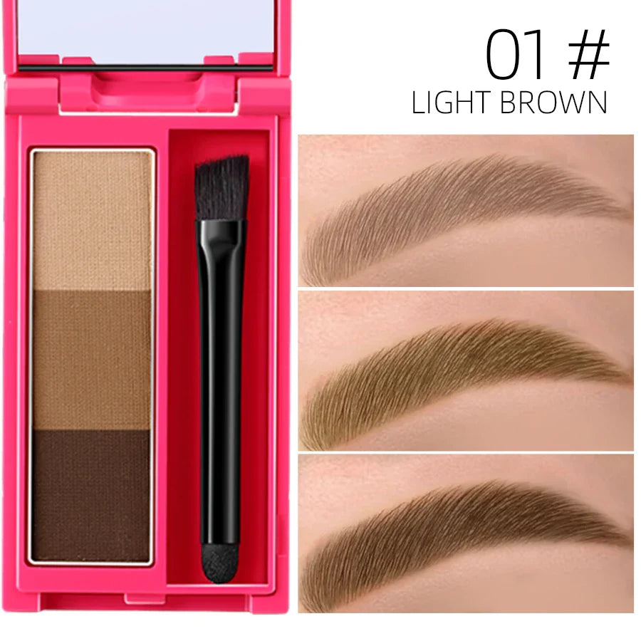 FAIRY GIRL Waterproof Eyebrow Powder Palette with Brush