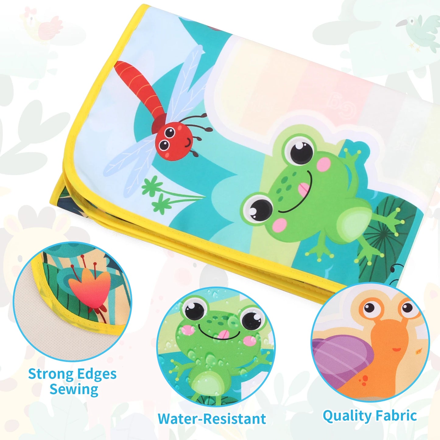 80x60CM Kids Coloring Doodle Magic Water Drawing Mat Reusable Pens