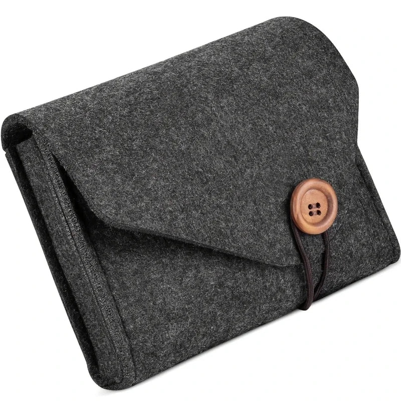 Portable Felt Electronics Organizer – USB Cable & Adapter Case Electronics Travel Organizer Peaceful Pleasures Health and Wellness maoz