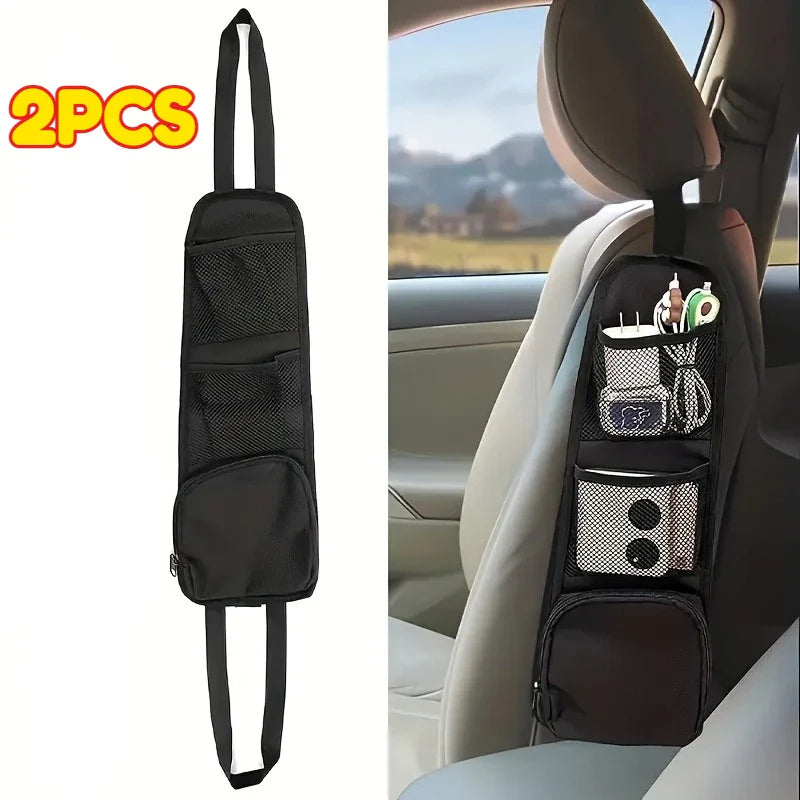 Car Seat Back Organizer Bags (2pcs) – Waterproof Oxford