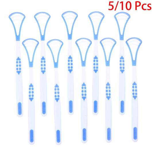 Y-Shape Food-Grade Silicone Tongue Scraper | 5 or 10 Pack Tongue Scraper Peaceful Pleasures Health and Wellness