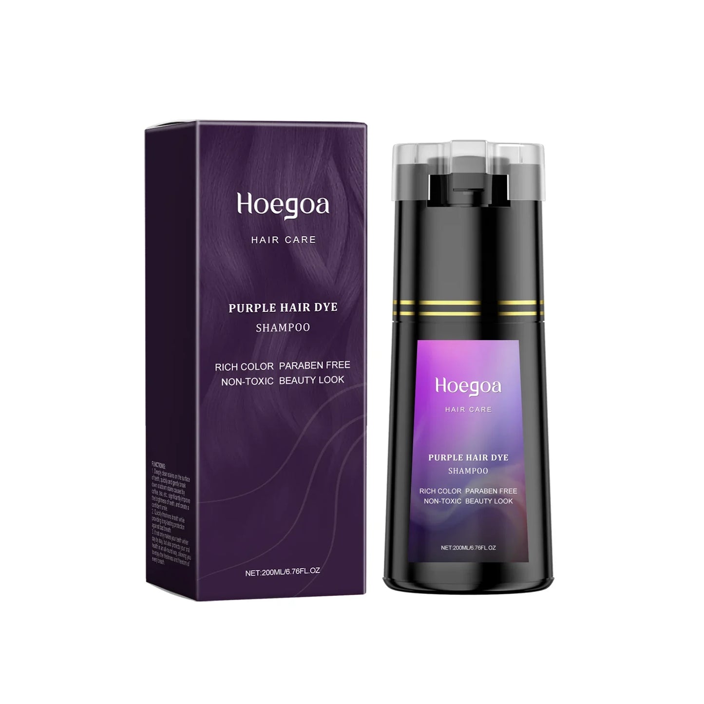 Hoegoa Brown Hair Dye Shampoo – Natural Gray Coverage 200ml