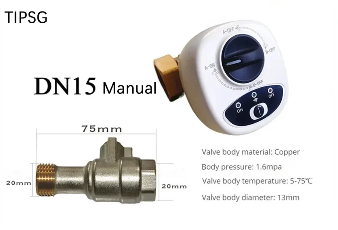Smart WiFi Water & Gas Valve – App & Voice Control Peaceful Pleasures Health and Wellness EU DN15 Manual
