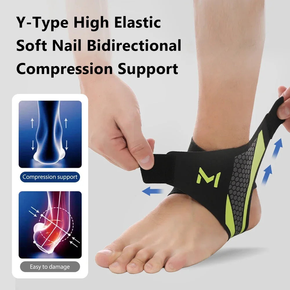 New Professional Adjustable Compression Ankle Brace Support for Basketball Running Volleyball Athletes Breathable Elastic Design Peaceful Pleasures Health and Wellness