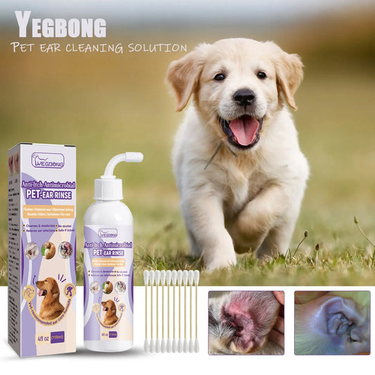 YEGBONG Pet Ear Cleaner Dogs & Cats – Natural Ear Wash 118ml Pet Ear Wash Peaceful Pleasures Health and Wellness Default Title