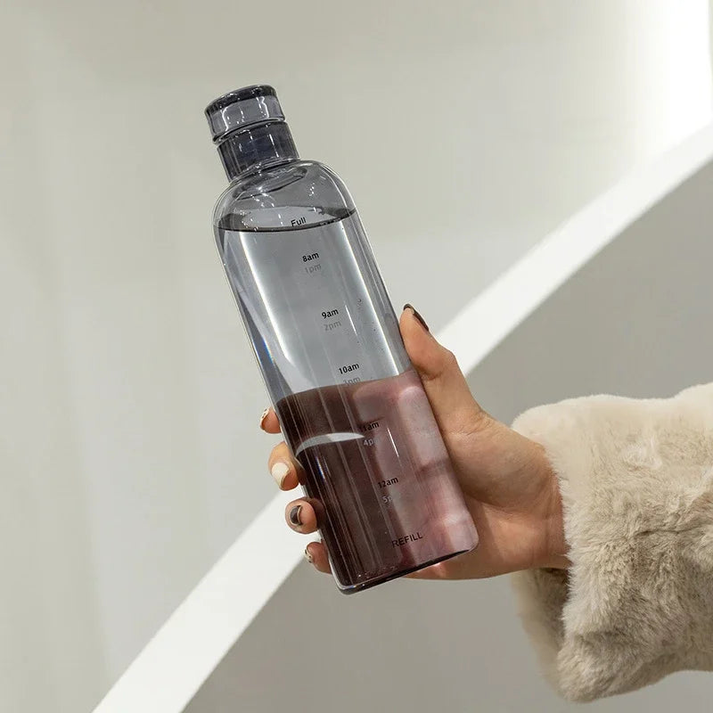 BPA-Free Sport Water Bottle with Time Scale | 500ml & 750ml
