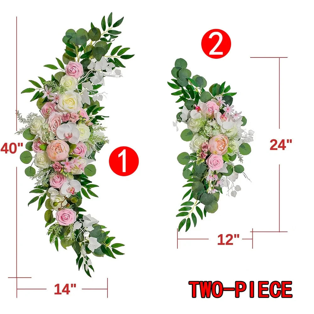 Artificial Silk Rose Garland – Fake Hanging Flowers Wedding Decor