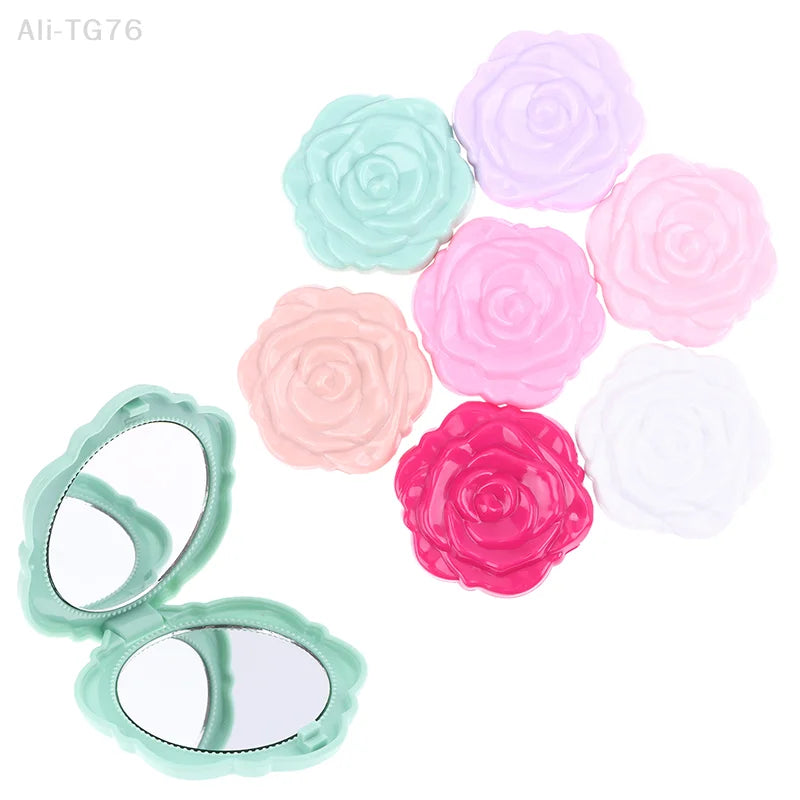 Retro Rose Double-Sided Compact Pocket Makeup Mirror