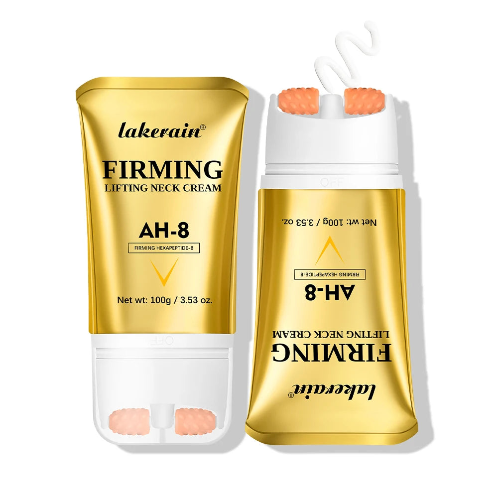 AH-8 Firming Lifting Neck Cream Deep Moisturizing Firms Neck Loose Skin Roller Design Smooth Fine Lines Wrinkles Neck Cream Peaceful Pleasures Health and Wellness 2PCS