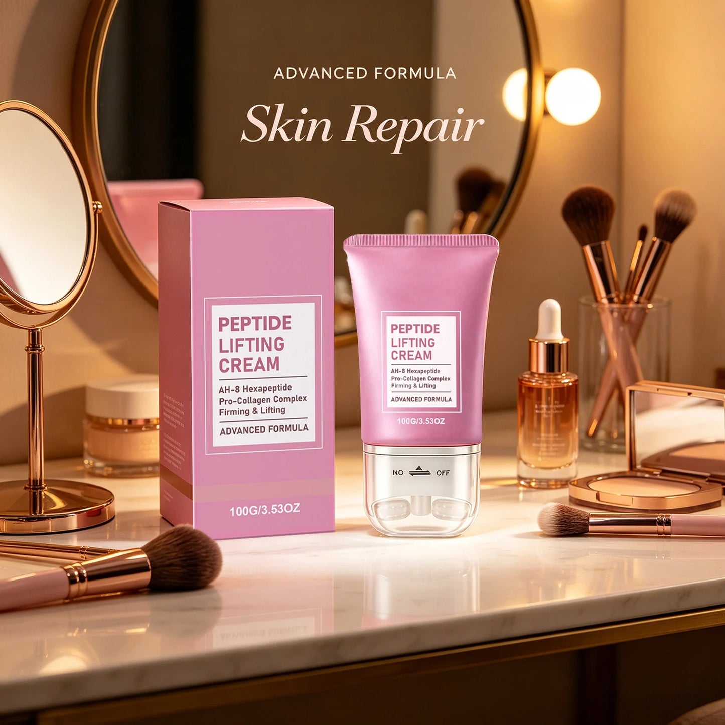 Neck Care Cream Firming & Lifting Skin Reduce Wrinkles Refreshing Texture Reducing Neck Wrinkles Roller Massage Easily Absorbed Peaceful Pleasures Health and Wellness