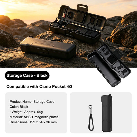 Hard Carrying Case For DJI Osmo Pocket 4/3 With Magnetic Filter Holder For 3 Filters Dual SD Card Slots Shockproof Anti Scratch Peaceful Pleasures Health and Wellness