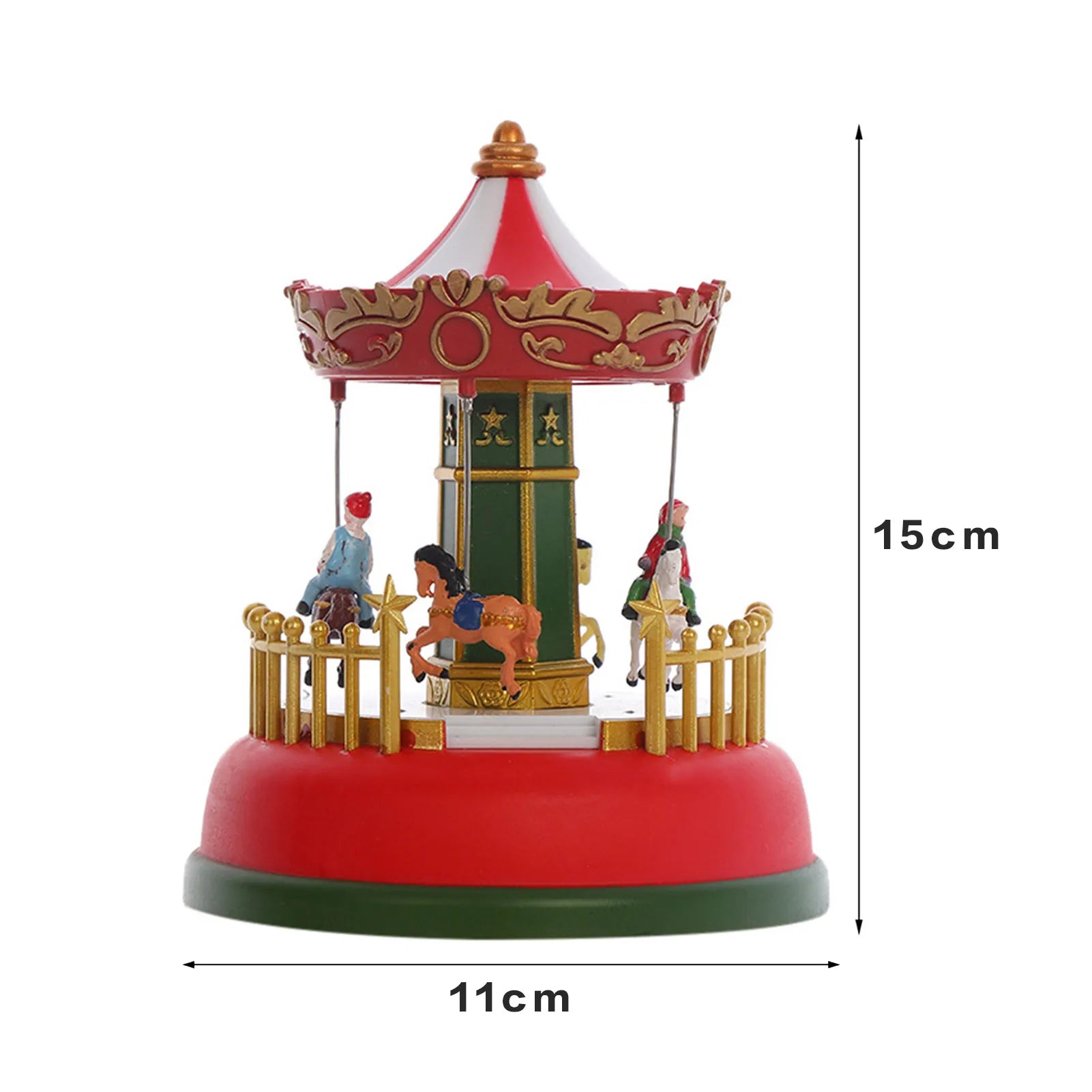 Glowing Music Carousel Ferris Wheel Christmas Gift Christmas Decoration Rotating Merry Go Round Without Batteries Peaceful Pleasures Health and Wellness