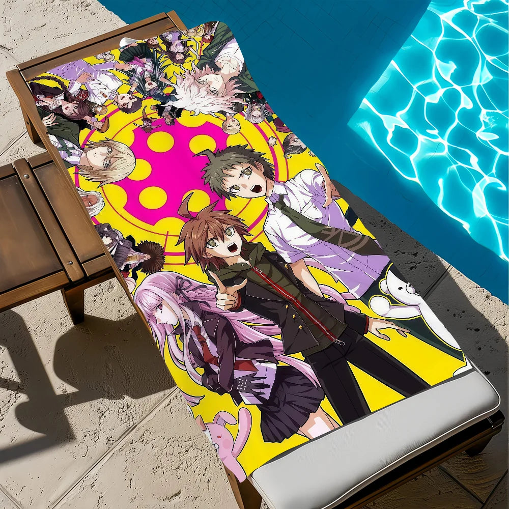 Danganronpa Anime Quick-Dry Beach Towel | Soft Microfiber Anime Beach Towel Peaceful Pleasures Health and Wellness z3 STJ40x70CM