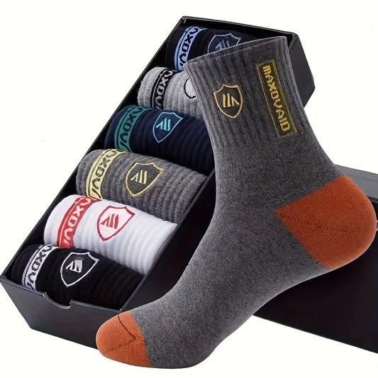 WEINONG Men's Crew Socks 5 Pack – Breathable All-Season Men's Crew Socks Peaceful Pleasures Health and Wellness