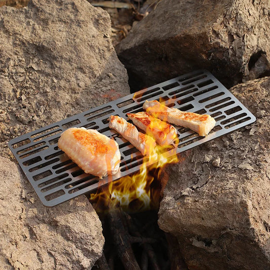 304 Stainless Steel Portable BBQ Grill Plate | Camping Barbecue BBQ Grill Plate Peaceful Pleasures Health and Wellness