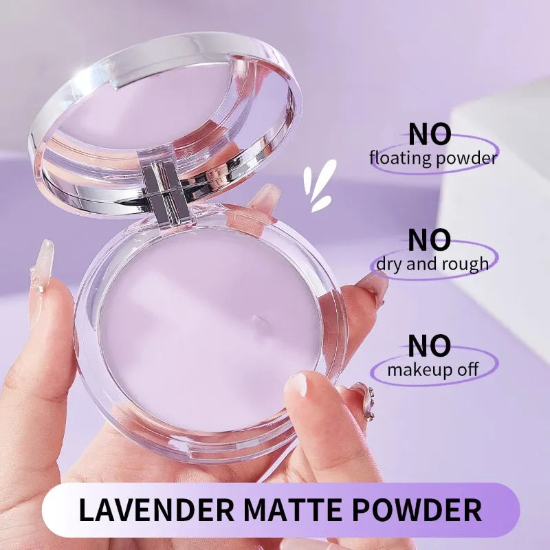 Waterproof Violet Cream powder Natural Stick Facial Long term Oil Control Easy Apply Powder Full Coverage Makeup Powder Cosmetic Peaceful Pleasures Health and Wellness