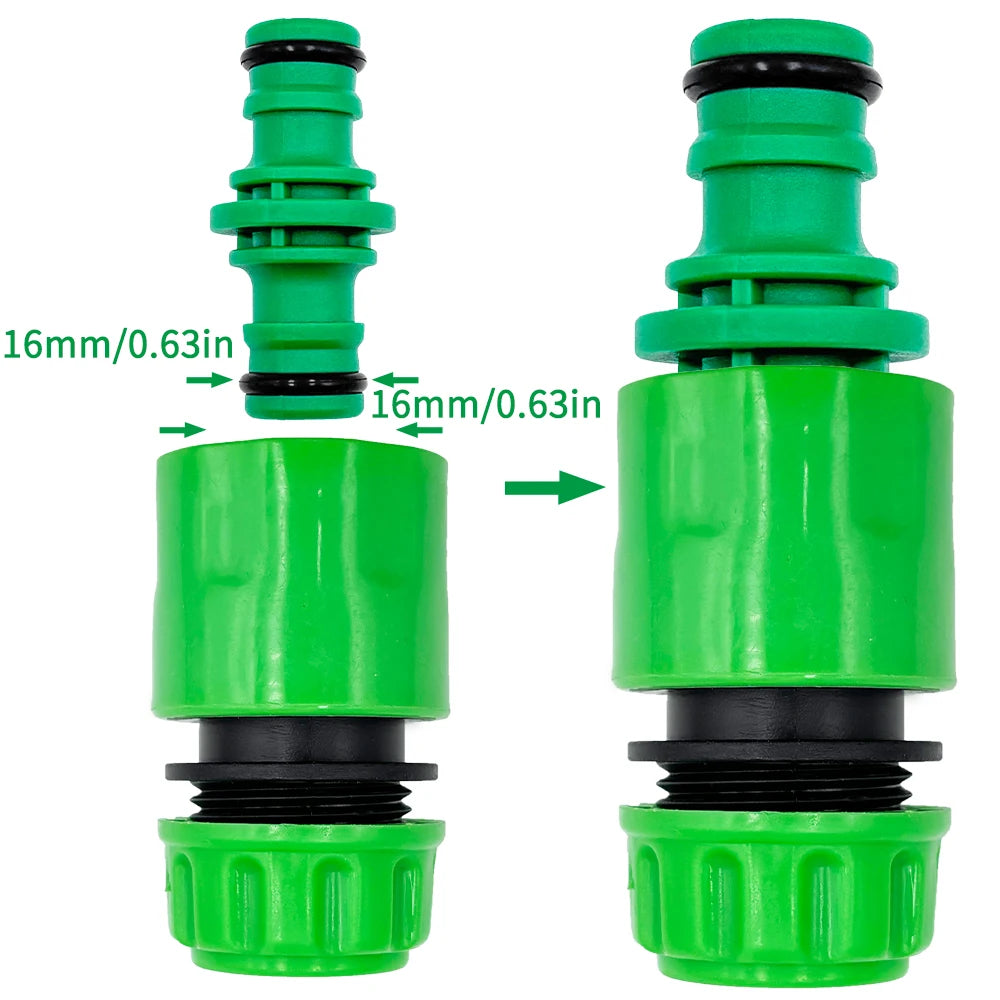 Garden Watering Hose ABS Quick Connector 1/2” End Double Male Hose Coupling Joint Adapter Extender Set For Hose Pipe Tube Peaceful Pleasures Health and Wellness