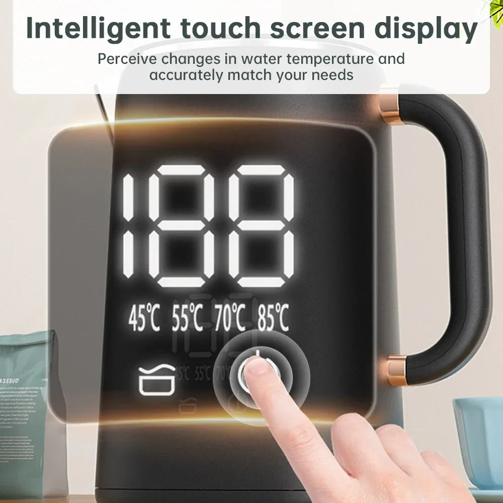 URGGU 1.7L Electric Kettle | 5-Temp Settings & Auto Shut-Off