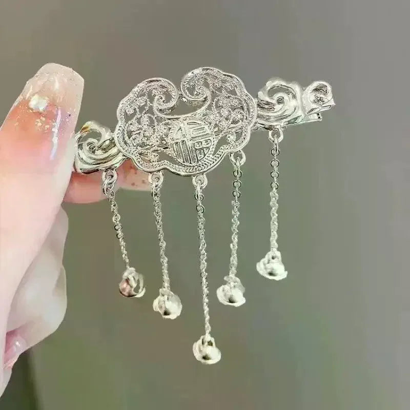 Tassel Bell Hair Clip – Vintage Chinese Style Hairpin Women