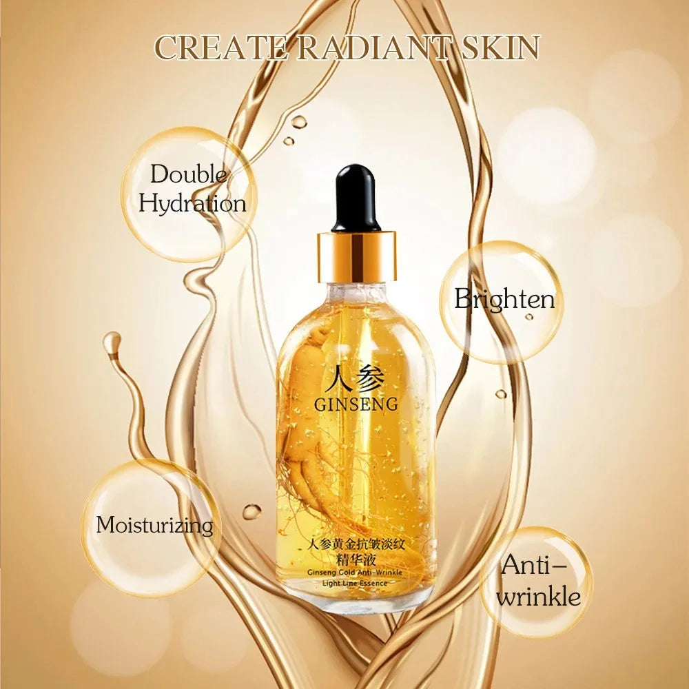 Korean Ginseng Essence Polypeptide Anti-aging Essential Oil Gold Polypeptide Anti Wrinkle Essence Tighten Skinreduce Fine Lines Peaceful Pleasures Health and Wellness