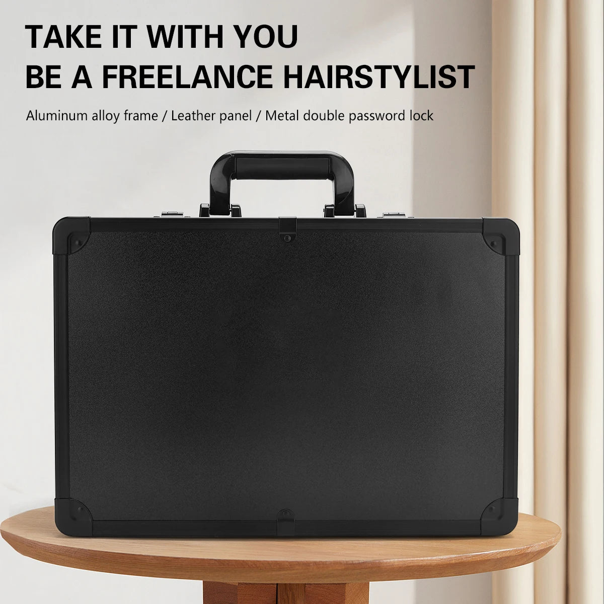 Professional Barber Supplies Case Salon Hairdressing Accessories With Password Atorage Case Carrying Multifunctional Travel Box Peaceful Pleasures Health and Wellness