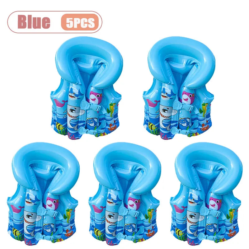 Kids Inflatable Swim Vest Toddler Life Jacket Buoyancy Aid PVC