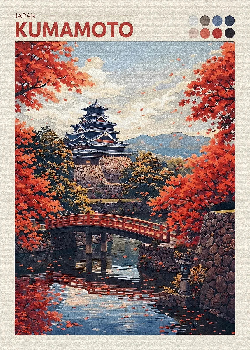 Japan Autumn Cityscape Canvas Print | Yokohama Wall Art Décor