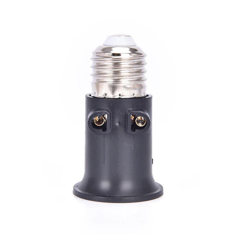 E27 Fireproof Lamp Holder Socket with EU Plug Bulb Adapter