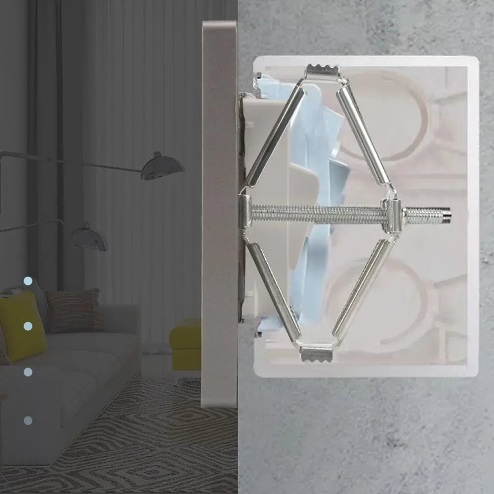 Metal Socket Box Holder Wall Mount Box Support Rod Wall Switch Socket Fixed Wall Repair Fixed Installation Peaceful Pleasures Health and Wellness