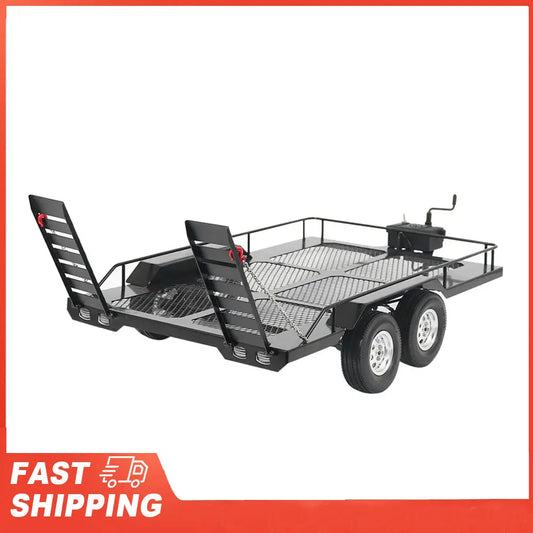 1 10 Trail Metal Car Trailer Accessory Four Tires Fit RC4WD RC Peaceful Pleasures Health and Wellness