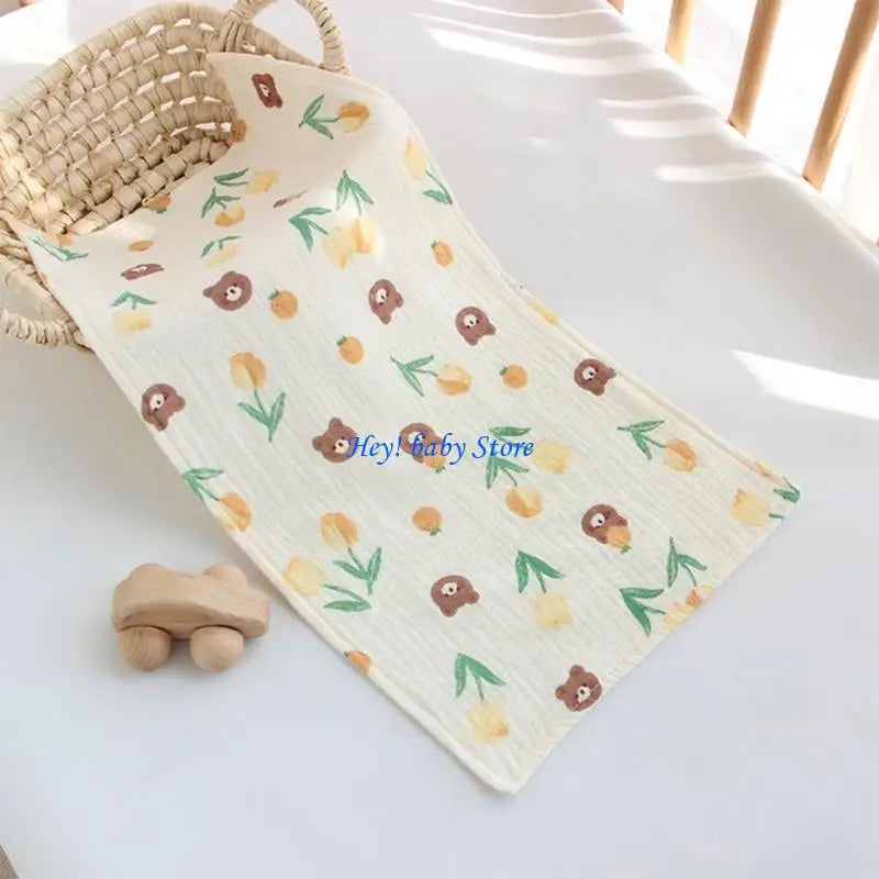 Baby Cotton Burp Cloth | 4-Layer Drool Bib & Face Towel