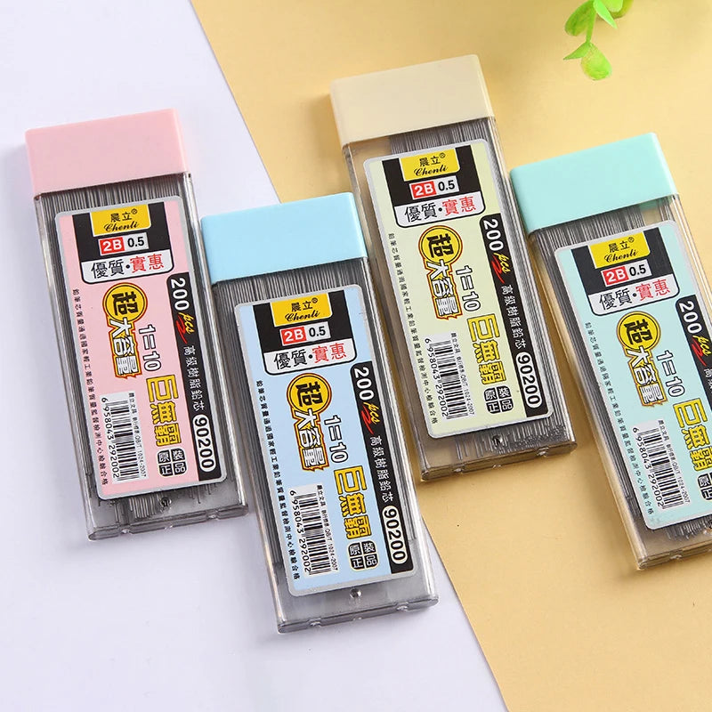 200Pcs 2B Mechanical Pencil Lead Refills 0.5mm & 0.7mm Drawing