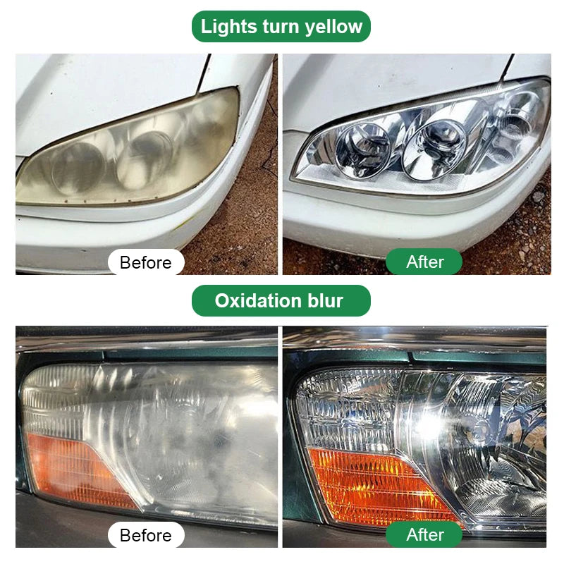 Car Headlight Restoration Polishing Kits Headlamp Scratch Remover Repair Cleaning Oxidation Headlight Crystal Coating Liquid Peaceful Pleasures Health and Wellness