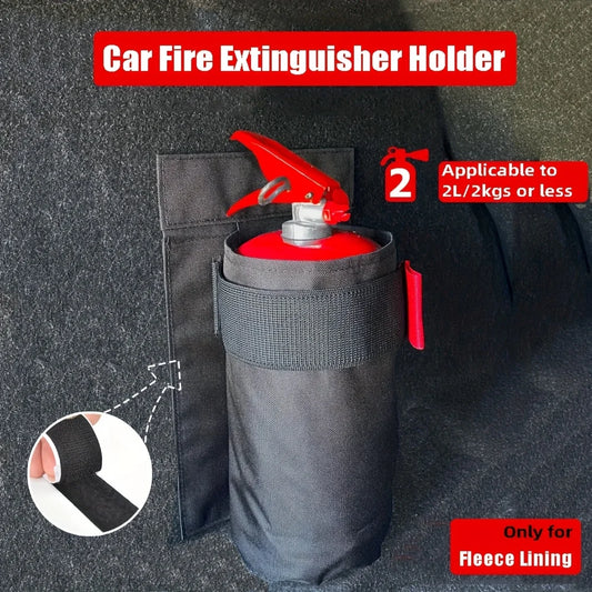 1-Piece Car Fire Extinguisher Holder Bag, Vehicle Fire Extinguisher Storage Bag, Trunk Fixing Magic Velcro Storage Bag, Car Fire Extinguisher Fixing Tool Peaceful Pleasures Health and Wellness