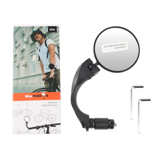 Bike Rear View Mirror Reflector Adjustable Rotatable Handlebar Mirror Clear Rearview Electric Scooter Cycling Bicycle Accessorie Peaceful Pleasures Health and Wellness 1 set