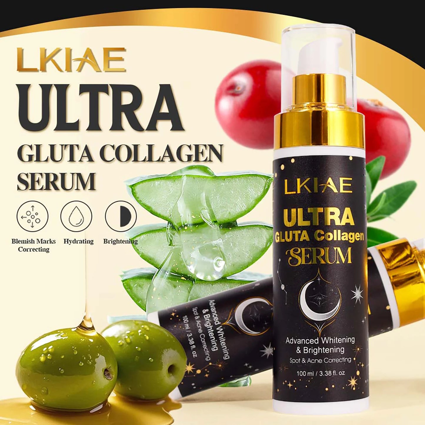 AILKE Glutathione & Collagen Brightening Skin Care Set SPF50