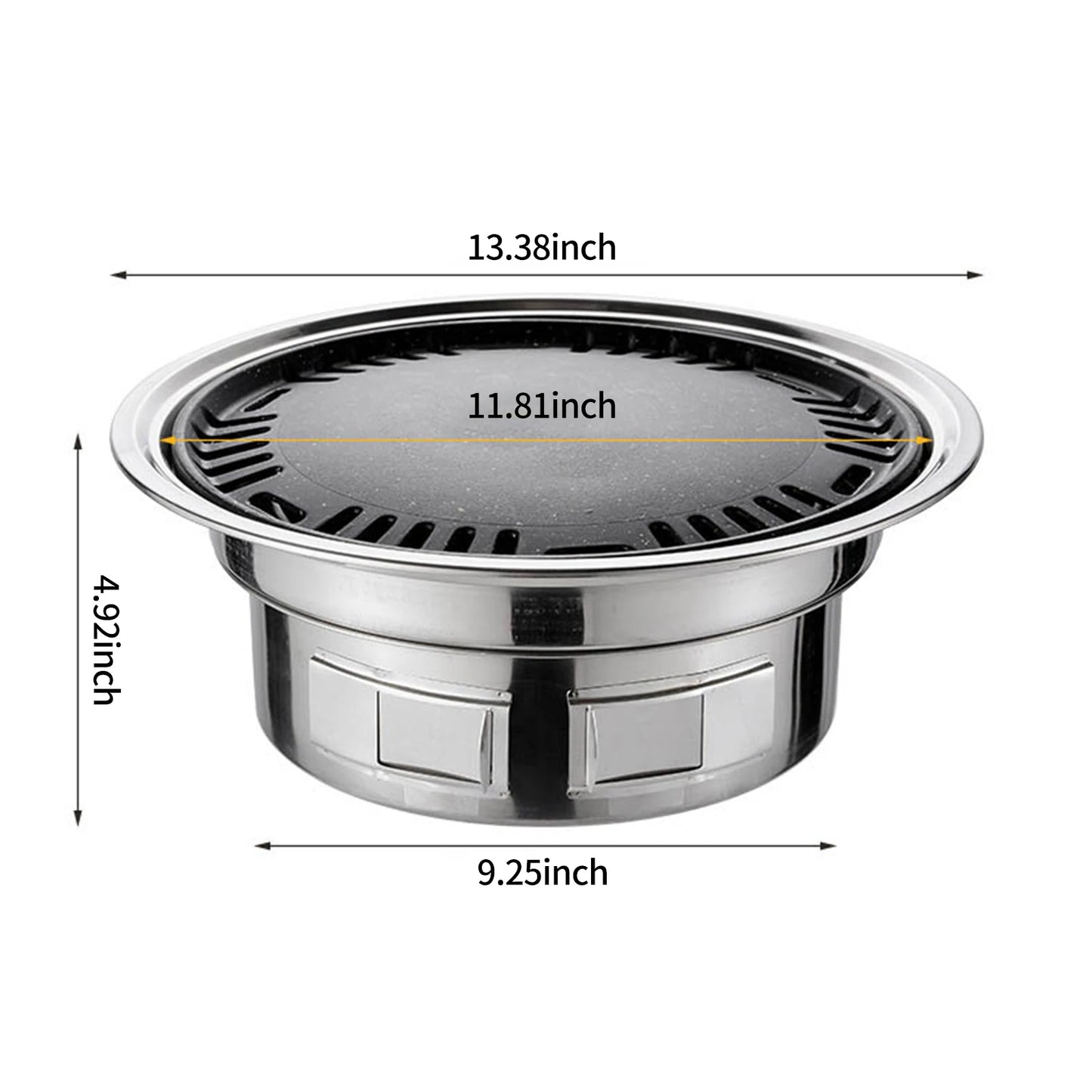 13" Korean BBQ Charcoal Grill | Portable Tabletop Smoker