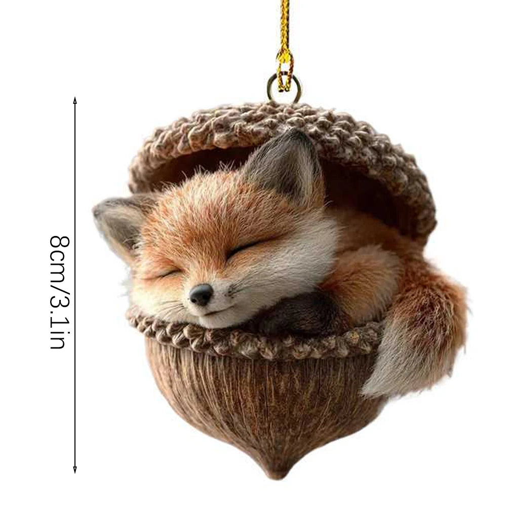 Acrylic 2D Animal Christmas Ornaments | Cute Xmas Tree Pendants