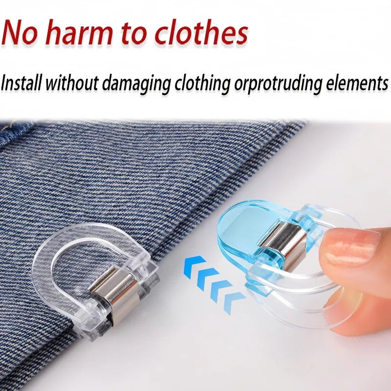Invisible Hem Clips – Non-Slip Adjustable for Jeans & Wide-Leg Pants