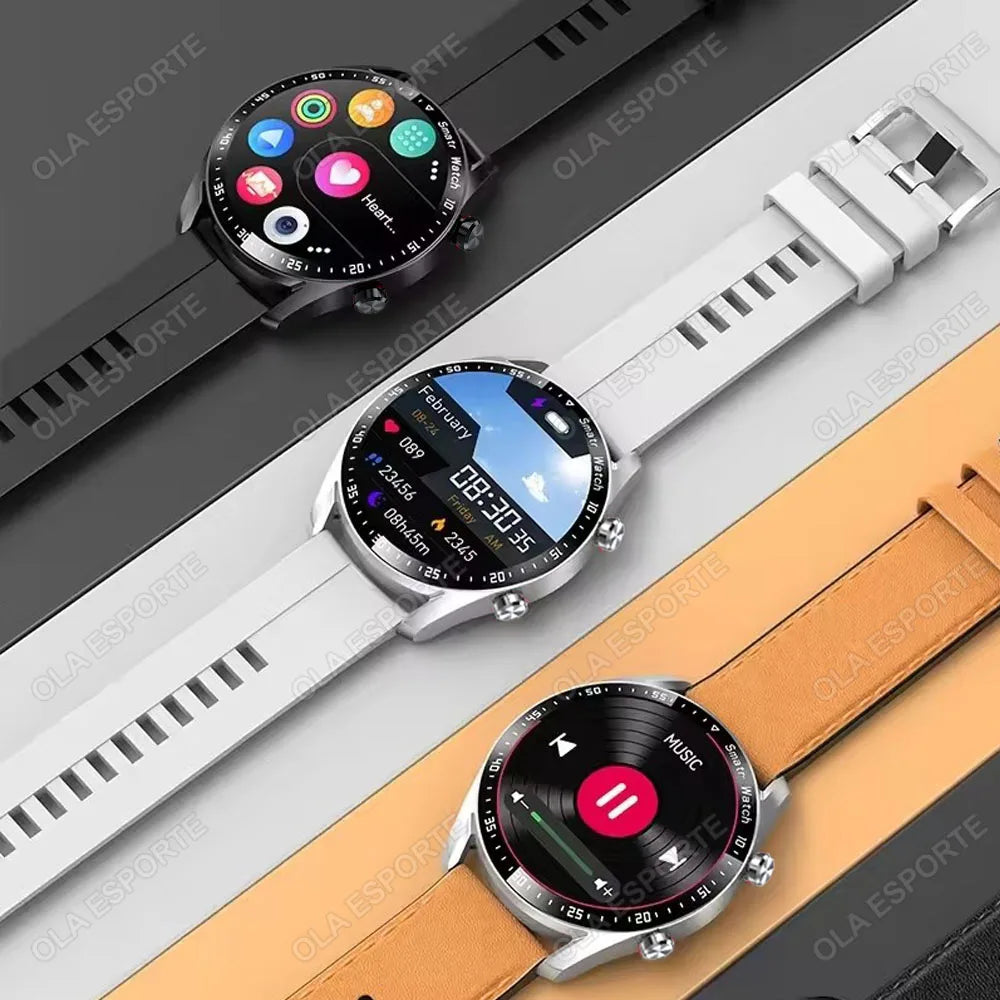 Ola Esporte Men's Bluetooth Smartwatch AMOLED ECG+PPG GPS