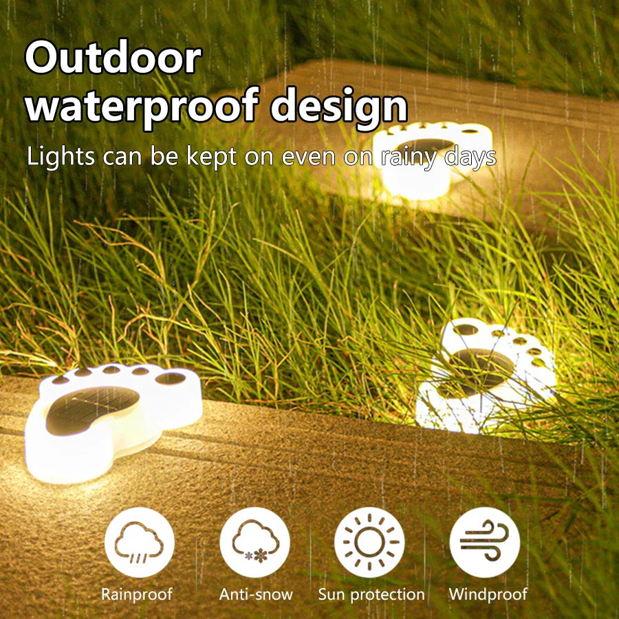 2-Pack Solar LED Garden Path Lights – IP65 Waterproof, Auto On/Off