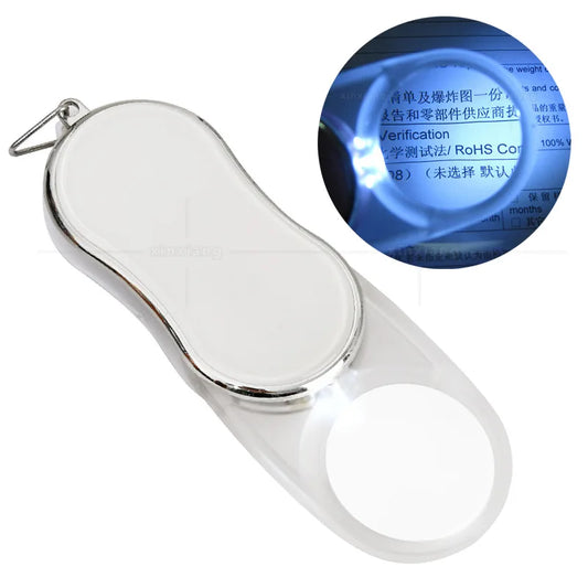 Folding Portable Magnifying Glass with 8-Shaped 3.5X Led Light for The Elderly To Read and Appreciate Antiques Peaceful Pleasures Health and Wellness