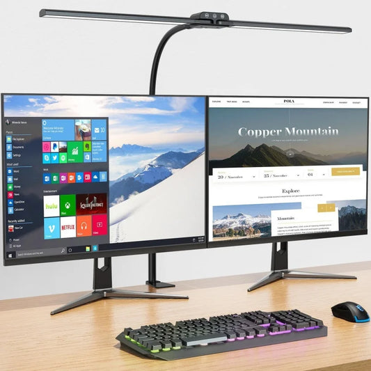 RUNTOIN 24W LED Desk Lamp | Touch Dimmer, 10 Colors, Gooseneck LED Desk Lamp Peaceful Pleasures Health and Wellness